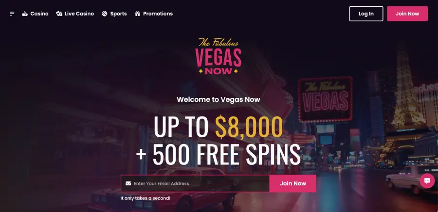 Vegas now casino review